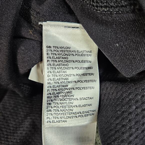 The North Face Hooded Seamless 1/4 Zip Black Gray Stripe Active Top Women's Larg - Picture 6 of 7